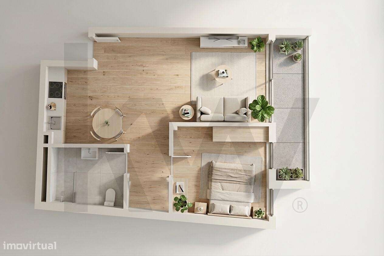 Apartamento T1, Mafamude e Vilar do Paraíso, edifício RASA II-14