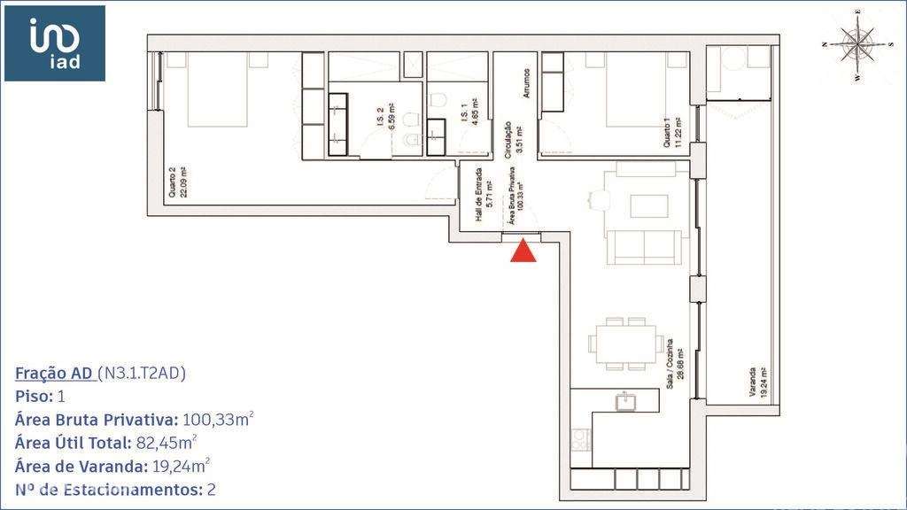 Apartamento T2 em Glória E Vera Cruz de 88,00 m2 - Grande imagem: 4/15