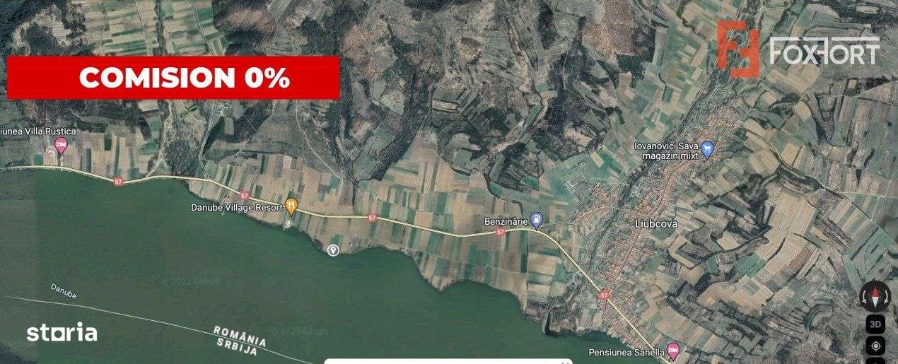COMISION 0% Teren intravilan 1000mp cu iesire la Dunare in Liubcova - - Imagine principală: 1/2