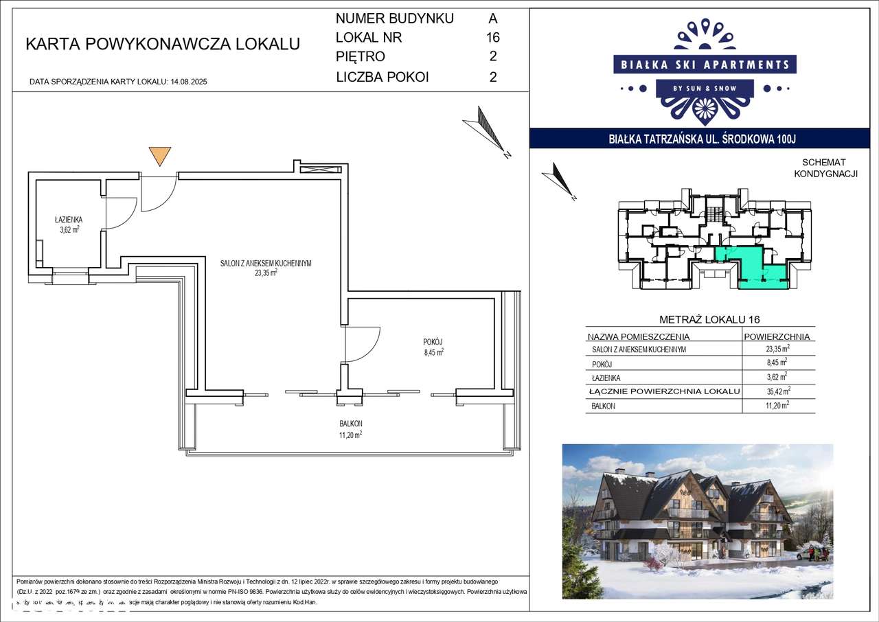 Nowy apartament 2-pokojowy z przestronnym balkonem – Białka Tatrzańska-14