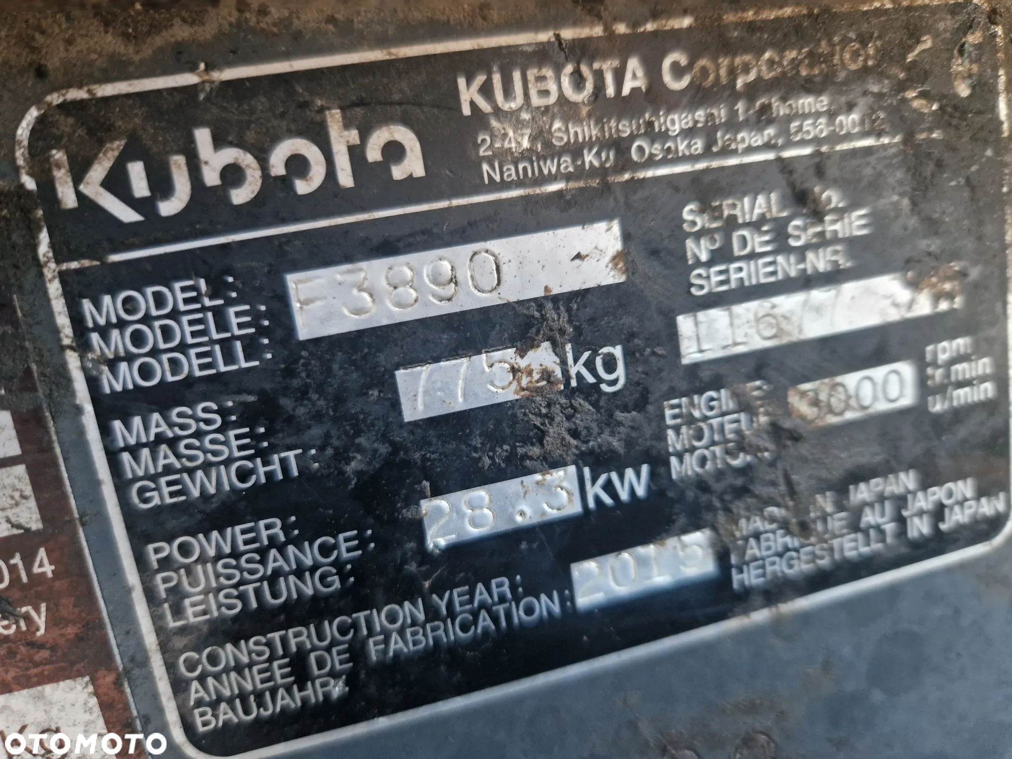 Kubota F3890 KOSIARKA - 8
