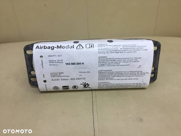 PODUSZKA AIRBAG PASAŻERA SKODA OCTAVIA II VW GOLF V 1K0880204H - 1