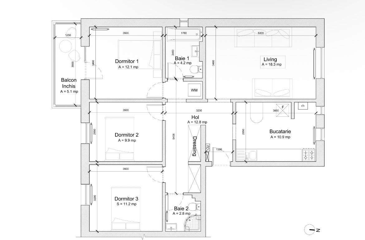 4 CAMERE et 3/4 - FALEZA NORD-4