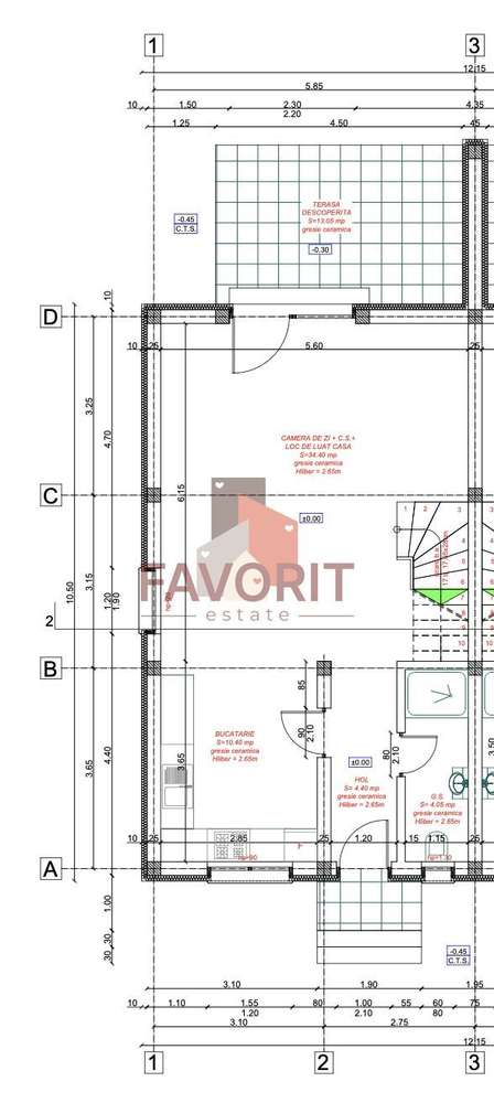 Duplex 4 camere | La asfalt | Toate utilitatile | Statie de autobuz-17