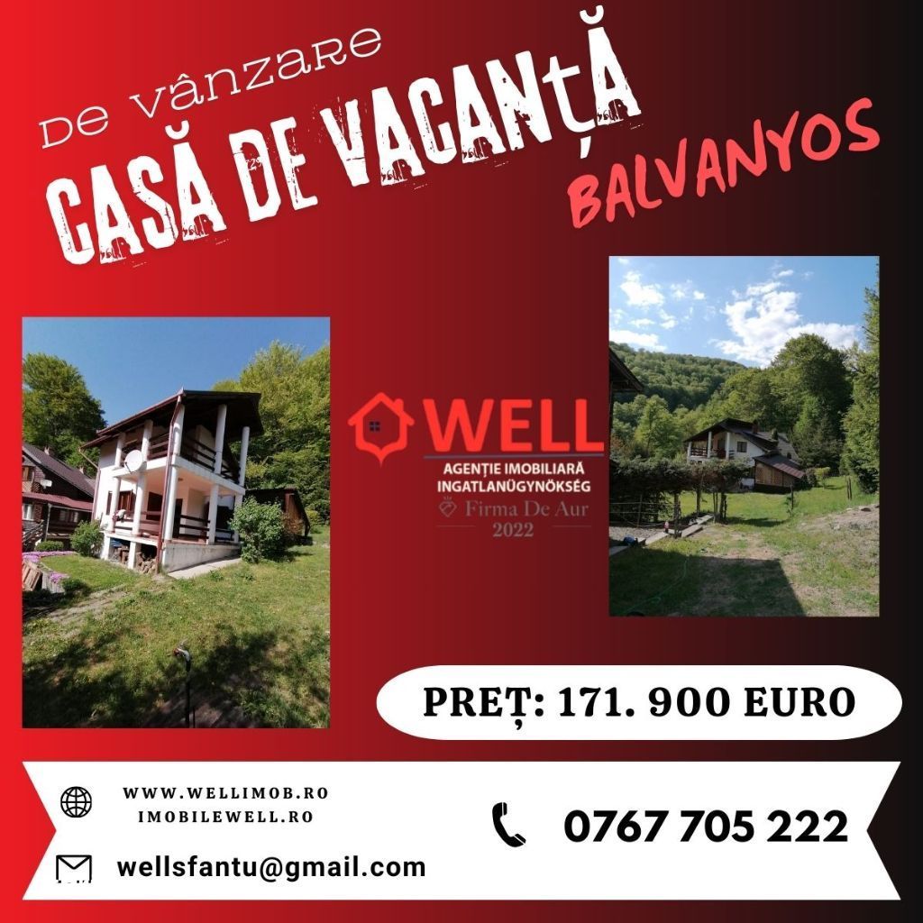 De vânzare casă de vacanță în Balvanyos!