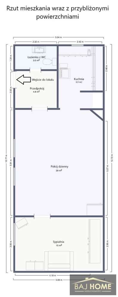 Mieszkanie w pobliżu jeziora, ceena do negocjacji - Pełny obrazek: 4/18