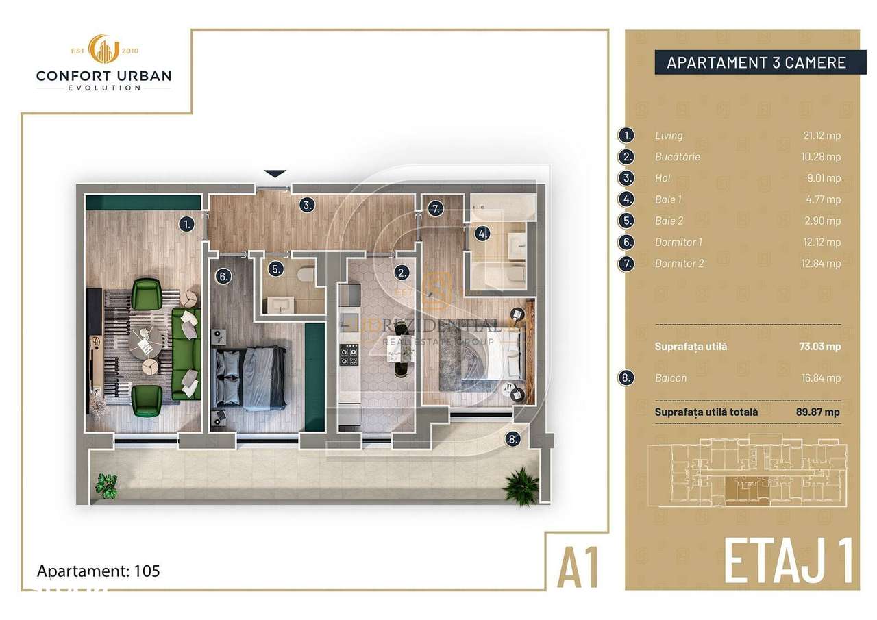 Oferta apartament nou si spatios, 3 camere, zona Rahova, Comision 0%-6