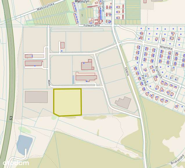 Na sprzedaż działka w Gorzowie Wlkp. / ul.Miła-2