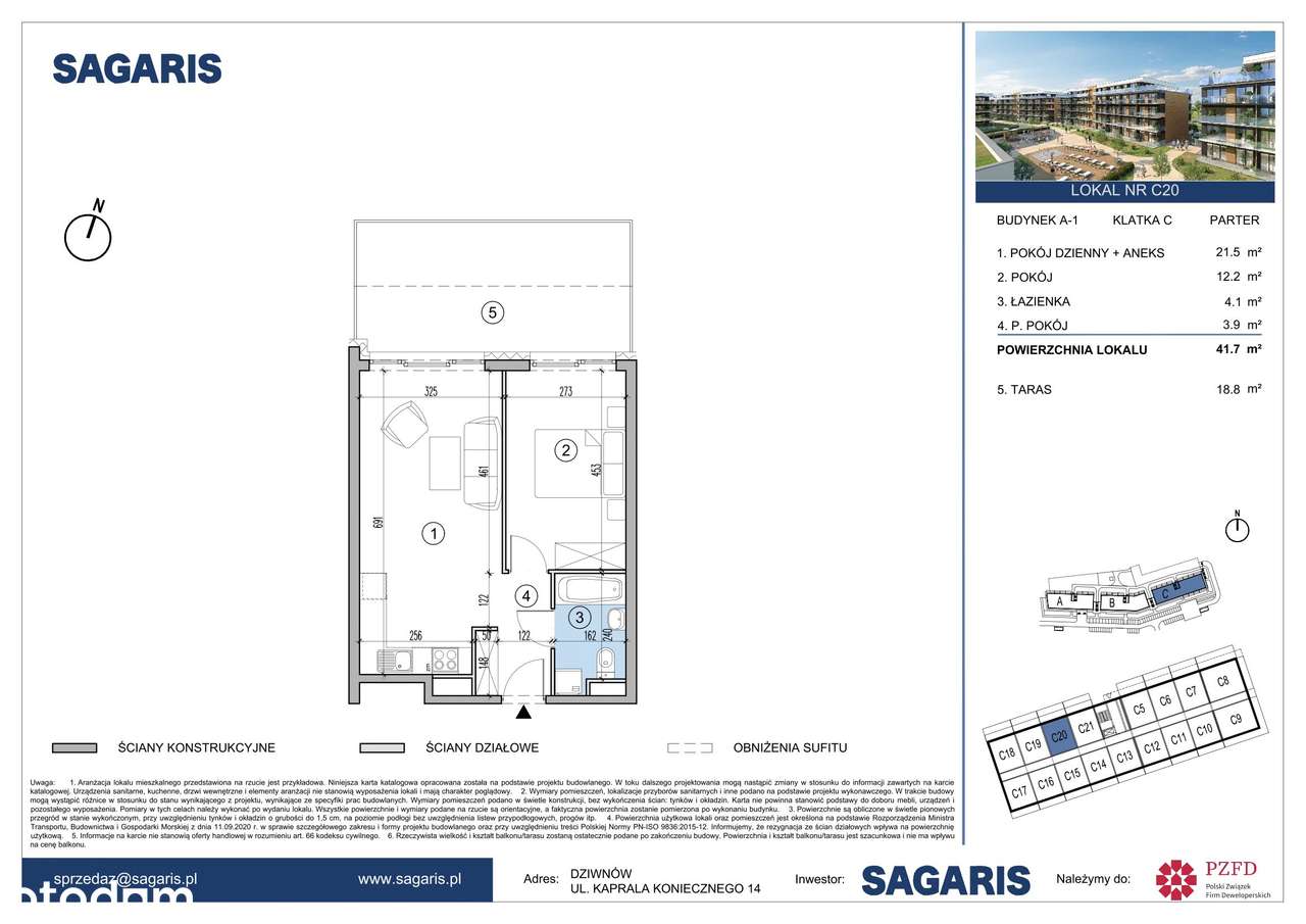 Essense Baltic Resort  | mieszkanie 2-pok. | C20 - Pełny obrazek: 3/8
