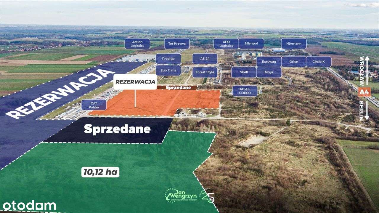 10 ha tuż przy autostradzie A4, MPZP, media, zjazd-8