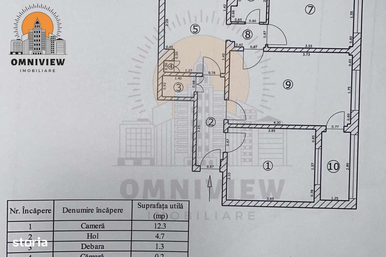 Apartament 3 camere renovat, mobilat complet – zona Vlahuță, lângă ITC-19