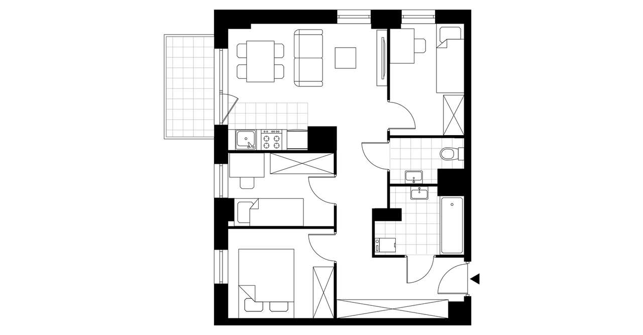 4-pokojowe mieszkanie 55m2 Bezpośrednio - Pełny obrazek: 3/8