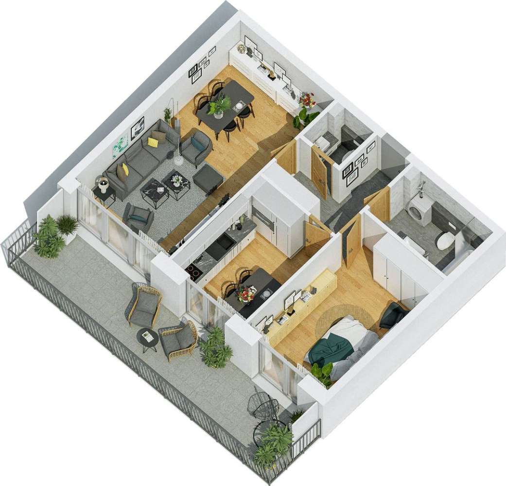 2-pokojowe mieszkanie | 60 m2 | Balkon - Pełny obrazek: 4/12