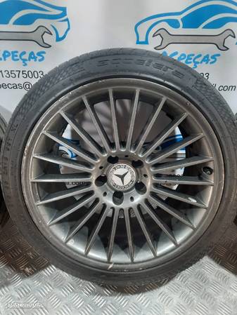 JANTES ORIGINAIS MERCEDES BENZ AMG 18 8.5J ET28 9.5 ET33 5X112 MERCEDES BENZ CLASS SL R230 CLA C117 C118 X117 X118 CLASS A CLASS E W210 W211 W212 CLS W219 - 9