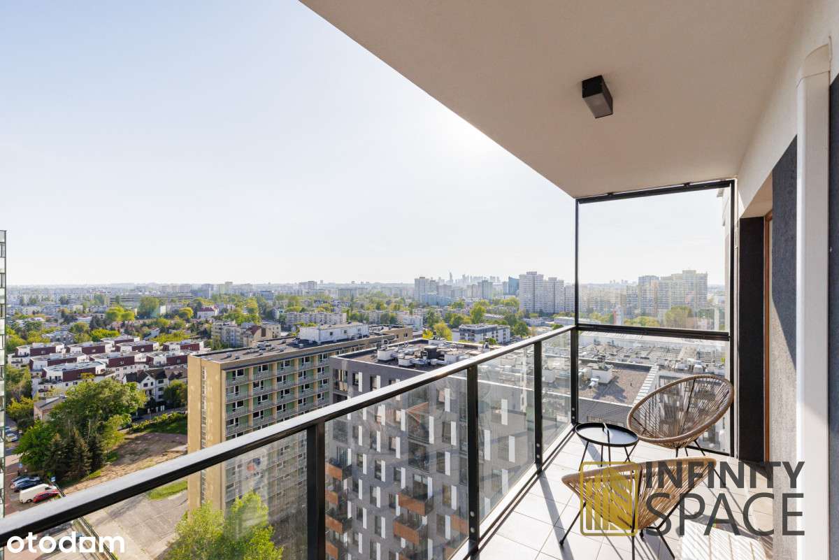 2 pokoje z widokiem 15 piętra na całą Warszawę!-1