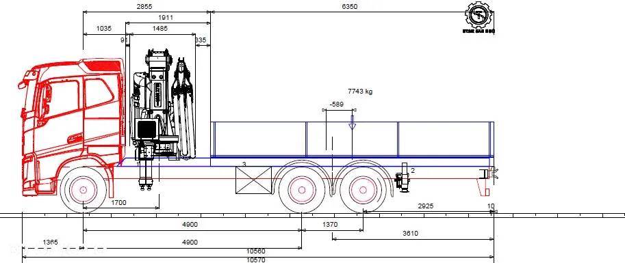 Volvo FH 500 6x2 Fassi F545RA2.25 NOWY HDS Żuraw Crane Kran - 1