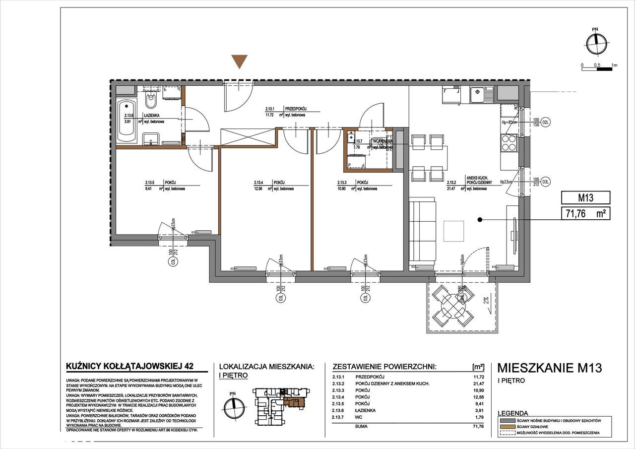 Kuźnicy Kołłątajowskiej 42 | mieszkanie 4-pok.| 13 - Pełny obrazek: 3/8