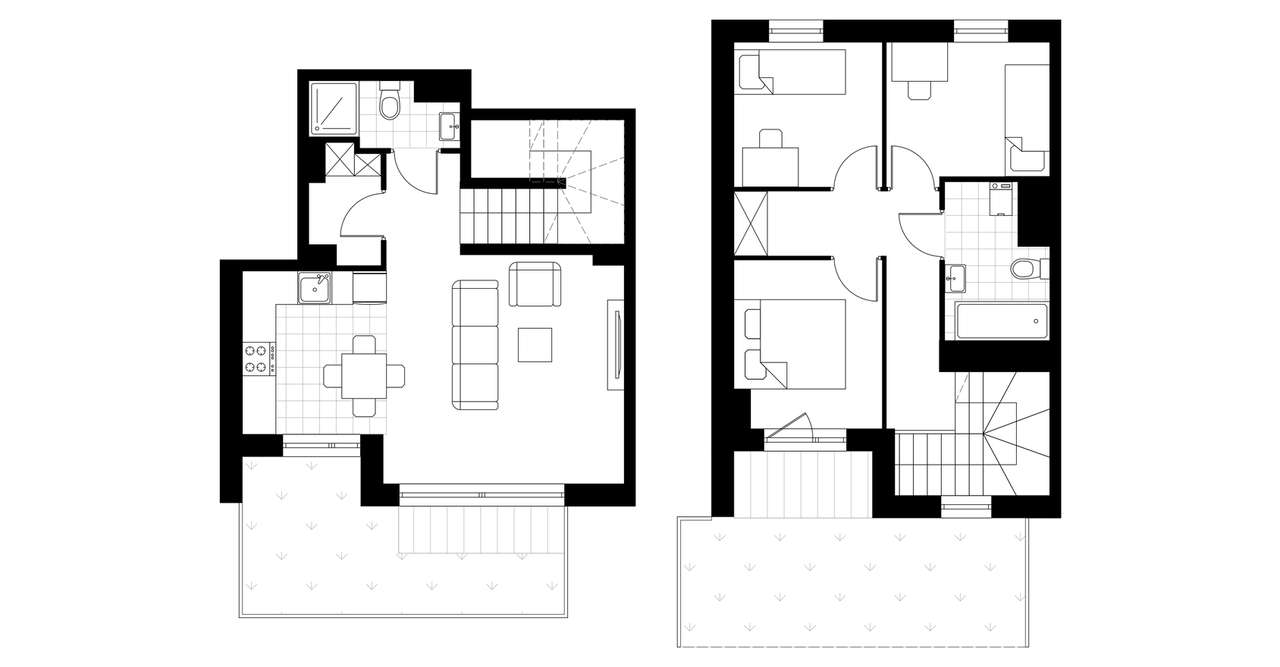 4-pokojowe mieszkanie 64m2 + 2 ogródki - Pełny obrazek: 3/8