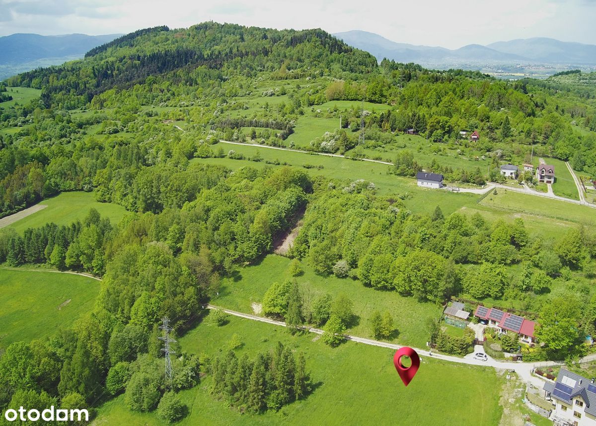 Widokowa działka pod lasem, Beskid Żywiecki