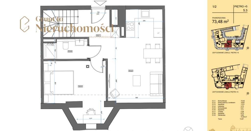 Apartament dwupoziomowy w Centrum Poznania - Pełny obrazek: 5/13