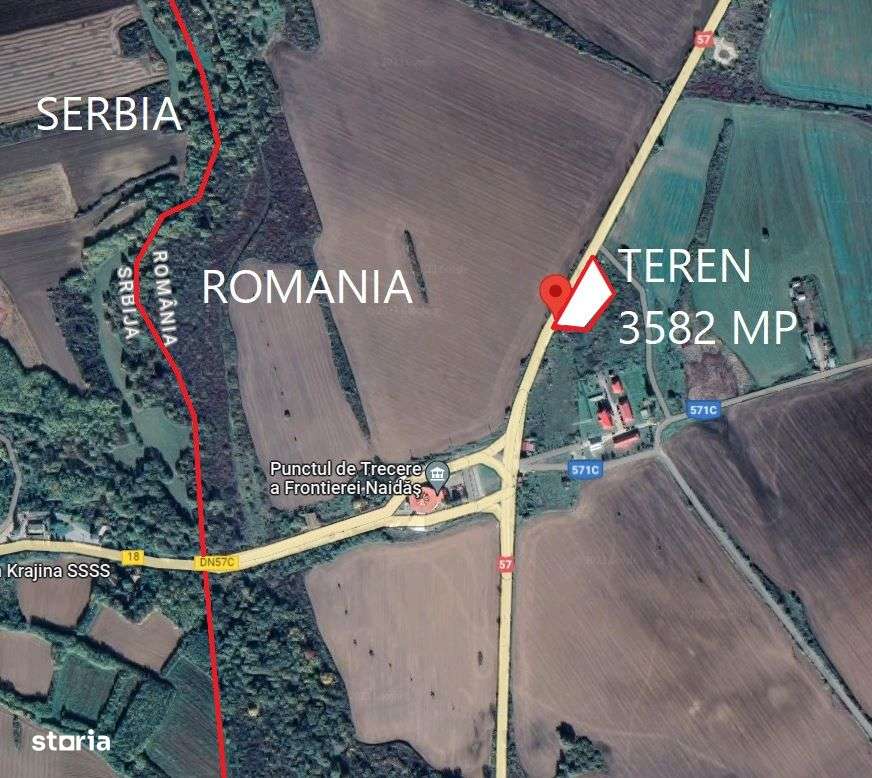 Vand teren 3500 mp, benzinarie, spalatorie, parcare TIR, Hotel, Naidas - Imagine principală: 1/9