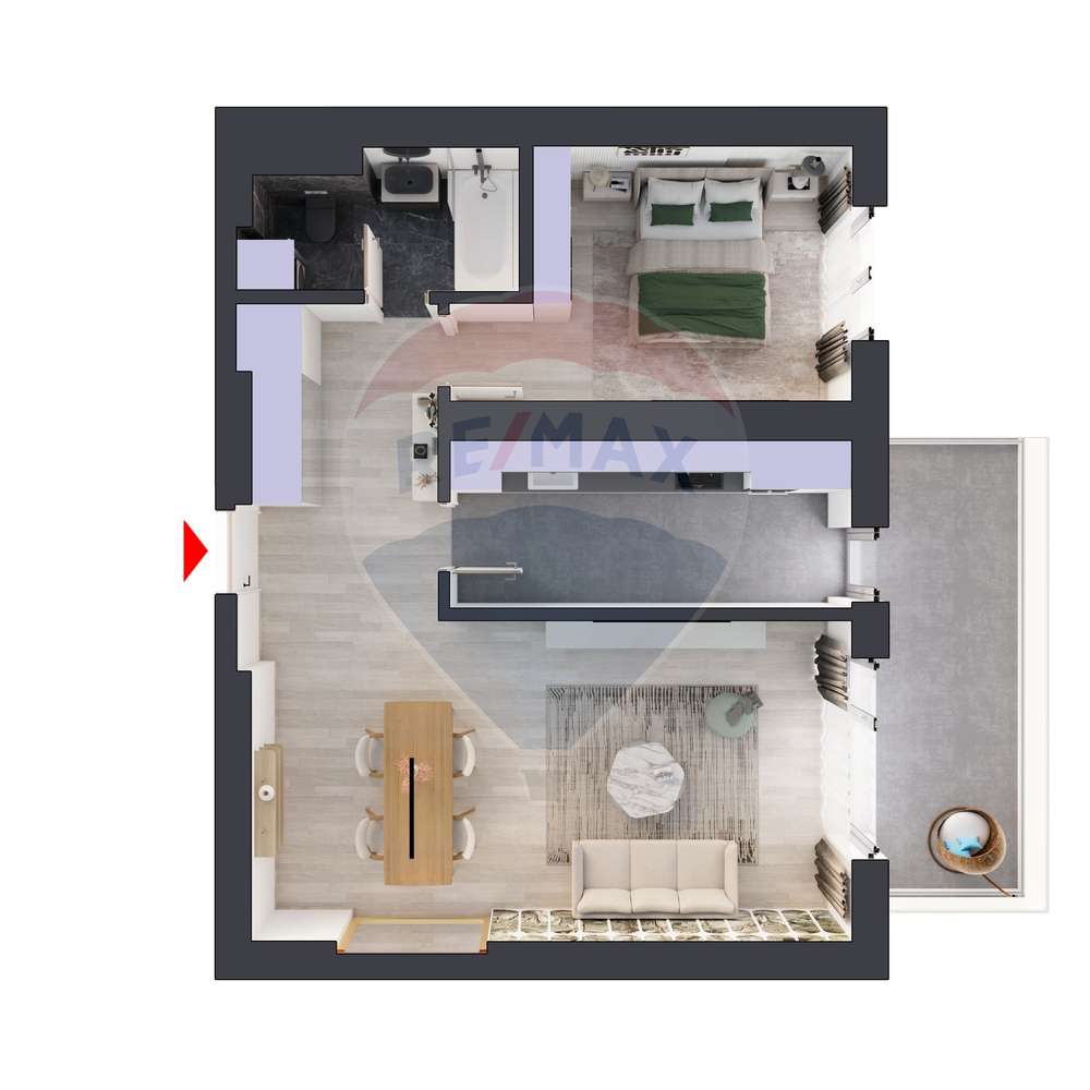 Apartament Premium cu 2 Camere – Design Modern si Confort Desavarsit - Imagine principală: 5/9