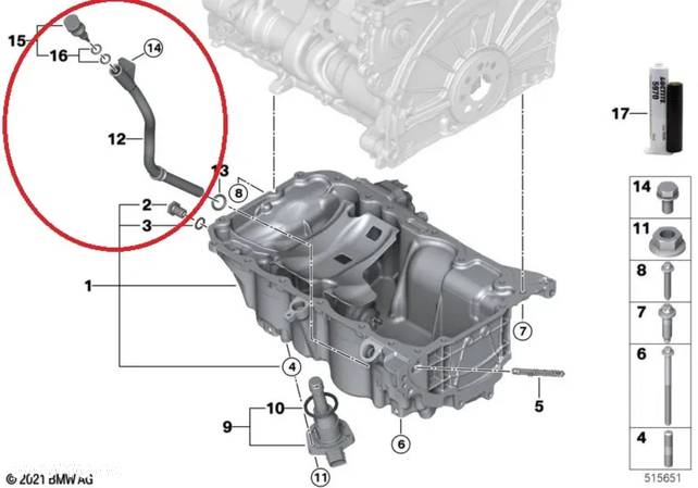 Nowy bagnet miarka poziomu oleju BMW U06 B47 2.0D - 5