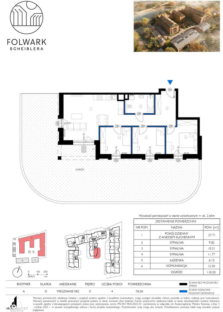 Folwark Scheiblera | mieszkanie 4-pok. - Pełny obrazek: 2/7