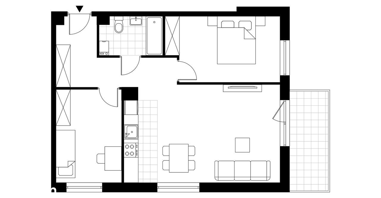 3-pokojowe mieszkanie 62m2 + balkon - Pełny obrazek: 4/9