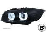 Faruri 3D LED Angel Eyes compatibile cu BMW Seria 3 E90 E91 AFS - 3