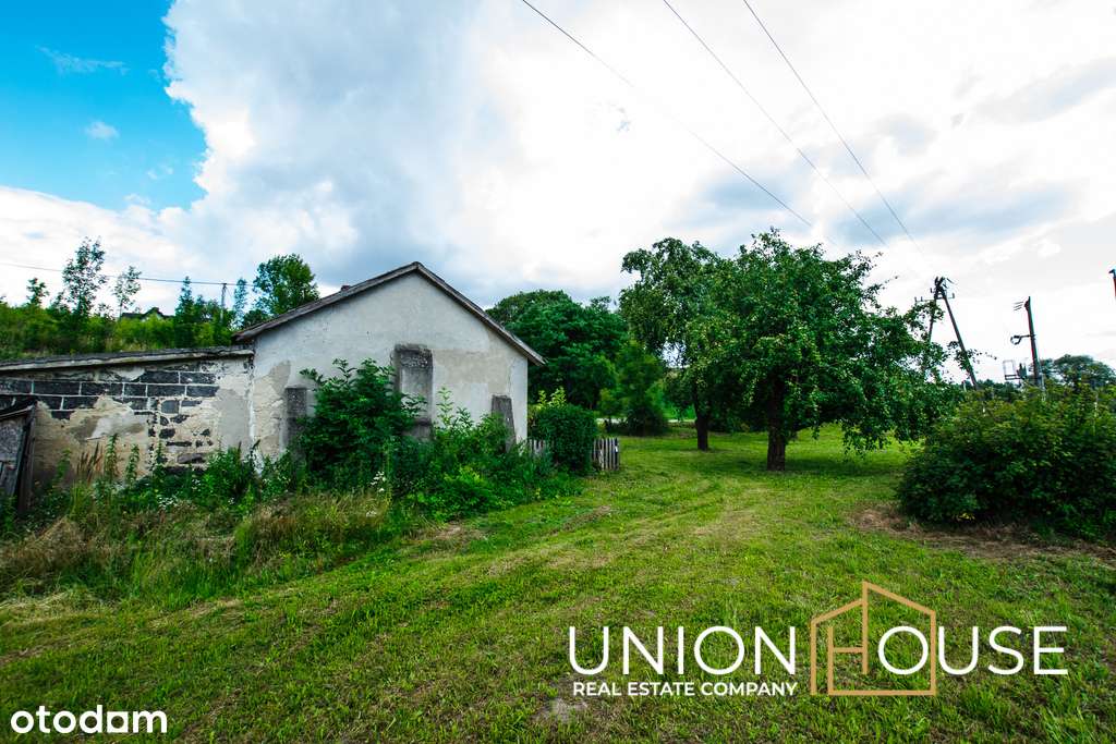 Działka 15ar z domem i stodołą Kacice Słomniki-5