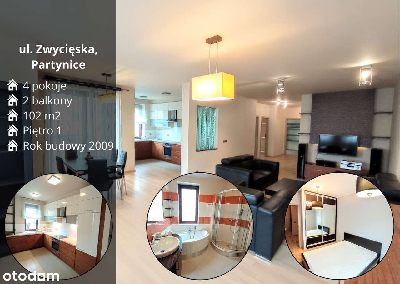 4-pokojowe mieszkanie z 2 balkonami – ul. Zwycięska*parking-0