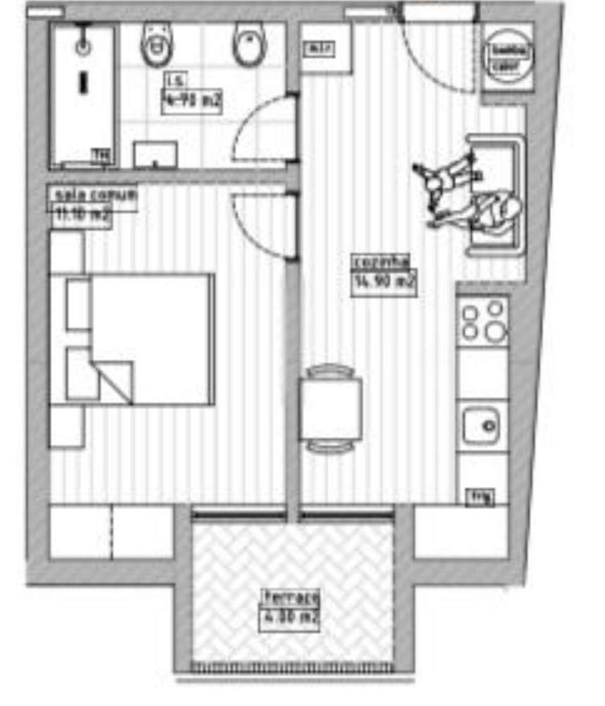T1 Novo Vista Mar, Último Piso com Solário, Matosinhos Sul, com 48 m²-22