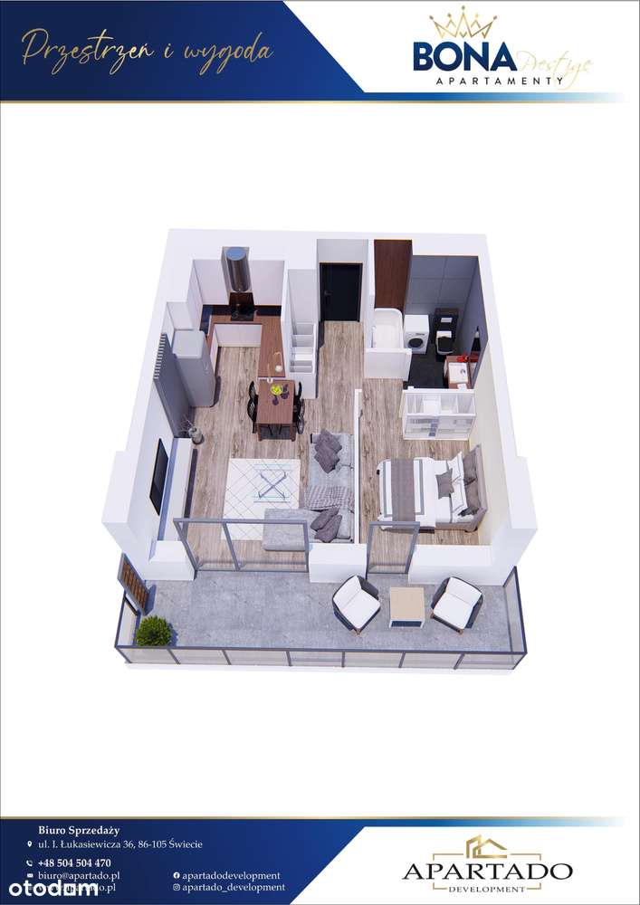 Mieszkanie nr. 29 | 41,99 m² | 4 piętro | BONA II-6