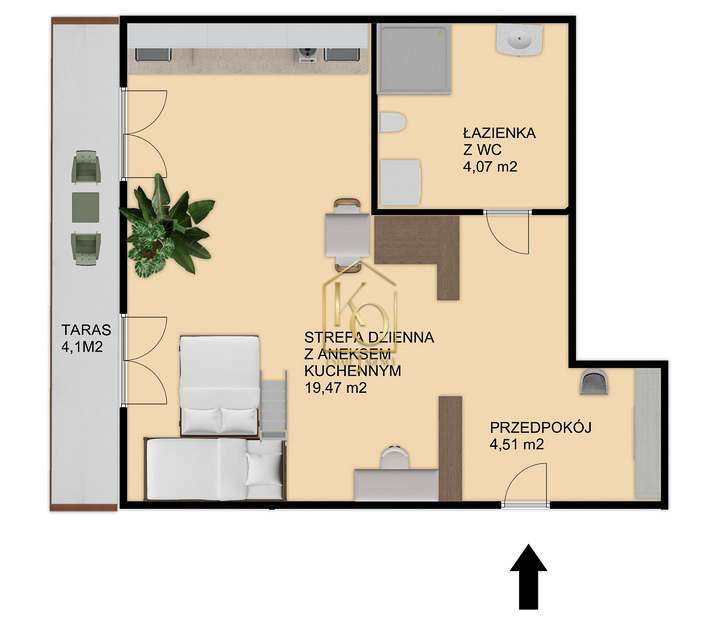 KAWALERKA TYPU STUDIO Z TARASEM | CENTRUM WROCŁAWI-17