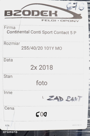 Continental ContiSportContact 5P 2x 255/40/20 101Y - 9