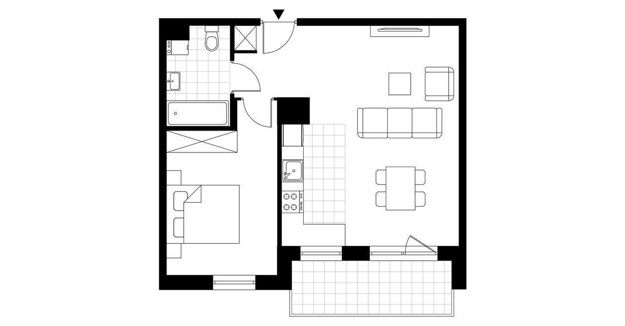 2-pokojowe mieszkanie 49m2 + balkon Bez Prowizji - Pełny obrazek: 3/8