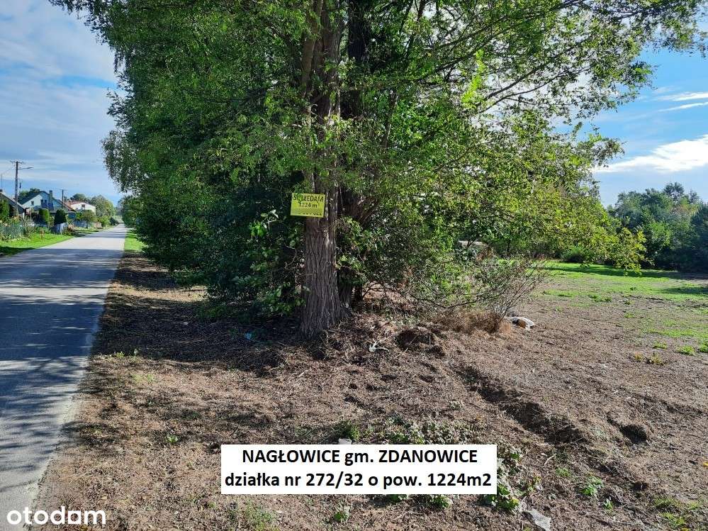 Działka budowlana (plan) 1224m2 przy asfalcie cena 69.900zł-0