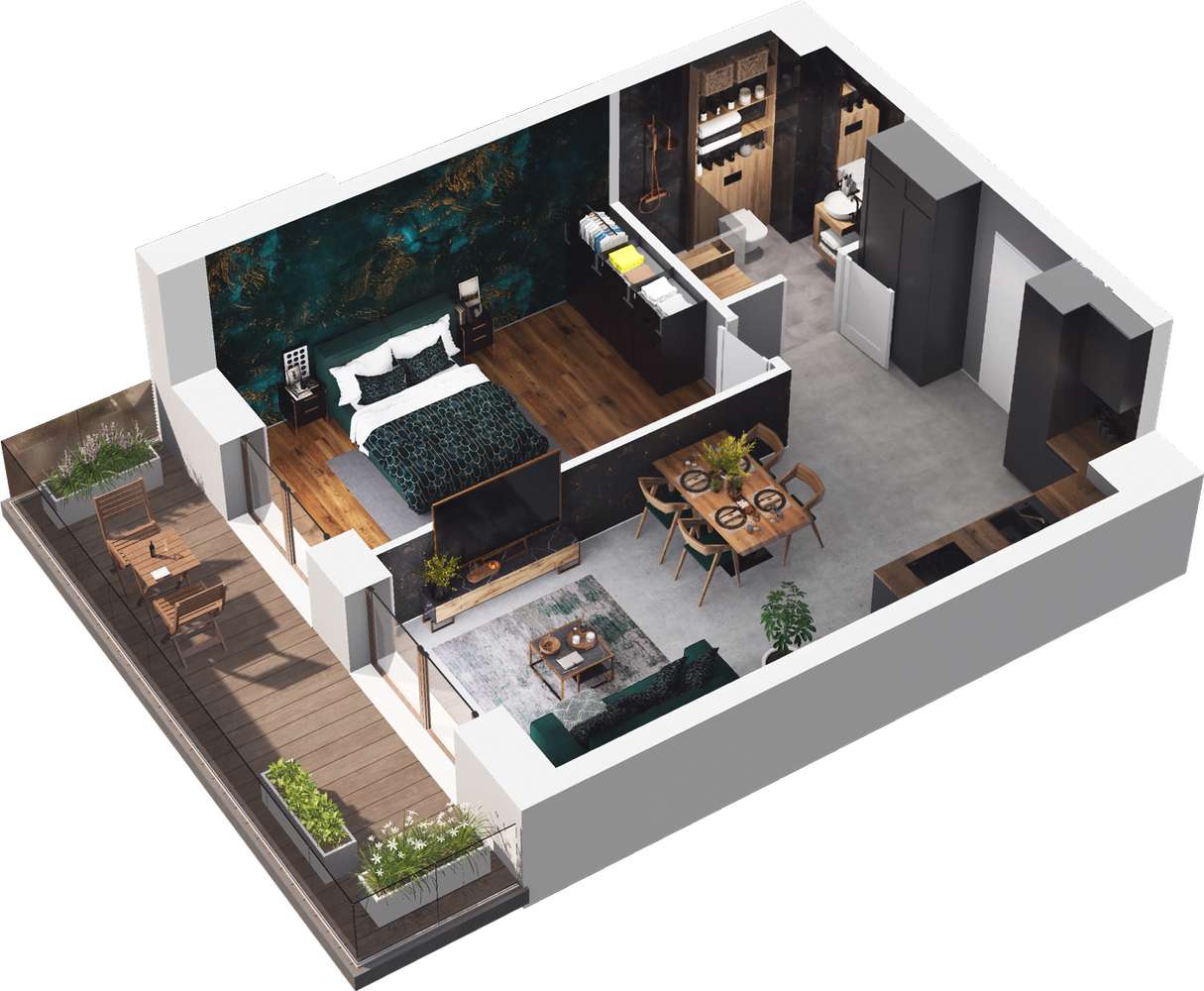 Mahonia Premium | mieszkanie 2-pok. | 36 - Pełny obrazek: 3/8