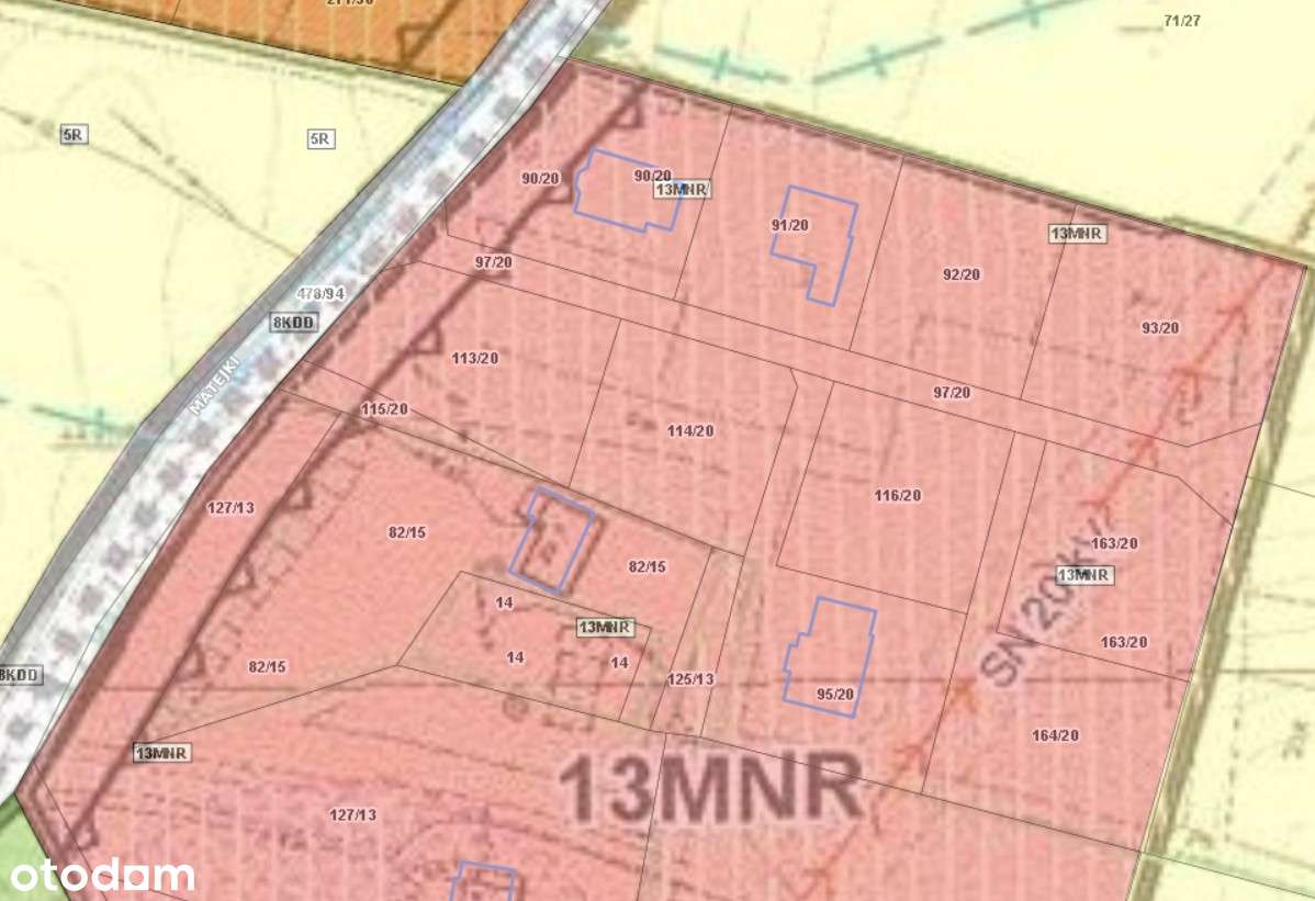 5 działek budowlanych, RUPTAWA, bez pcc-13