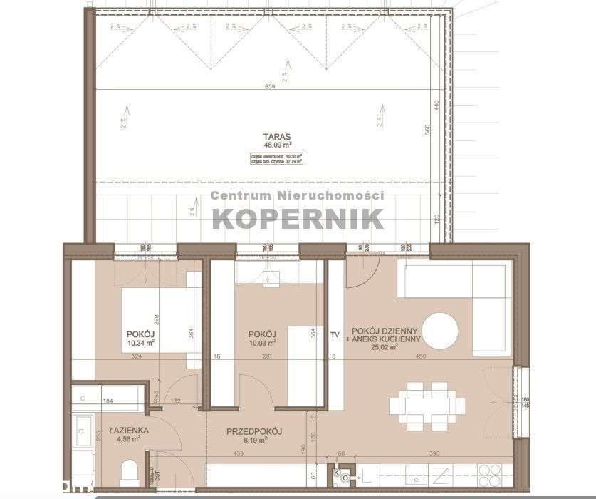 3 pokoje z dużym tarasem - stan deweloperski - Pełny obrazek: 3/20