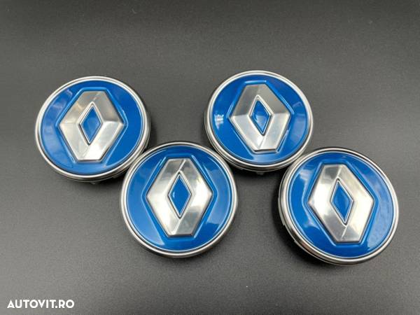 Set Capace Jante Renault Originale negru / albastru - Clio Laguna Megane Scenic - 8