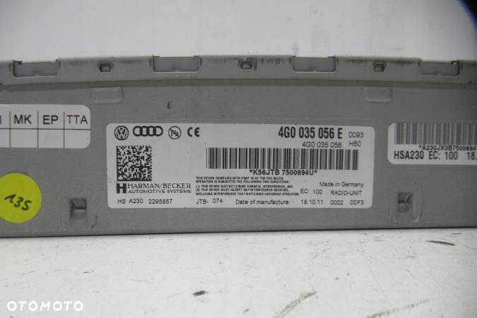 AUDI Q3 11R TUNER RADIOWY 4G0035056E - 3