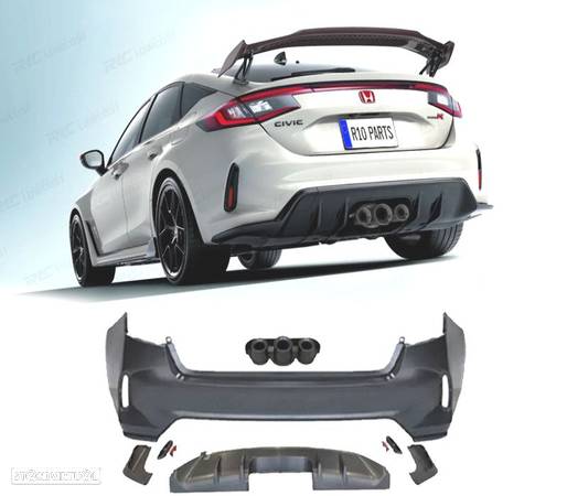 PARA-CHOQUES TRASEIRO PARA HONDA CIVIC 21- LOOK TYPE-R - 1