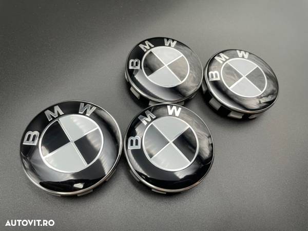 Set Capace Jante BMW negru 68mm - 1
