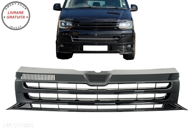 Grila Centrala fara emblema VW T5.1 Facelift Transporter (2010-2015)- livrare gratuita - 8