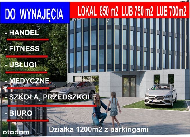 850m2 Szkoła, FitnessPrzedszkoleBiuro ul.Patriotów