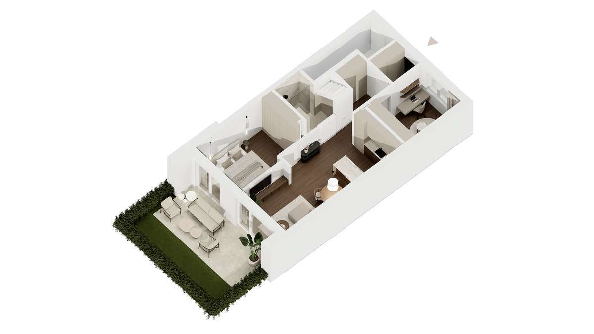 Osiedle przy ul. Bielasa | 3 pokoje z tarasem i ogródkiem | 62,22m2 - Pełny obrazek: 3/13