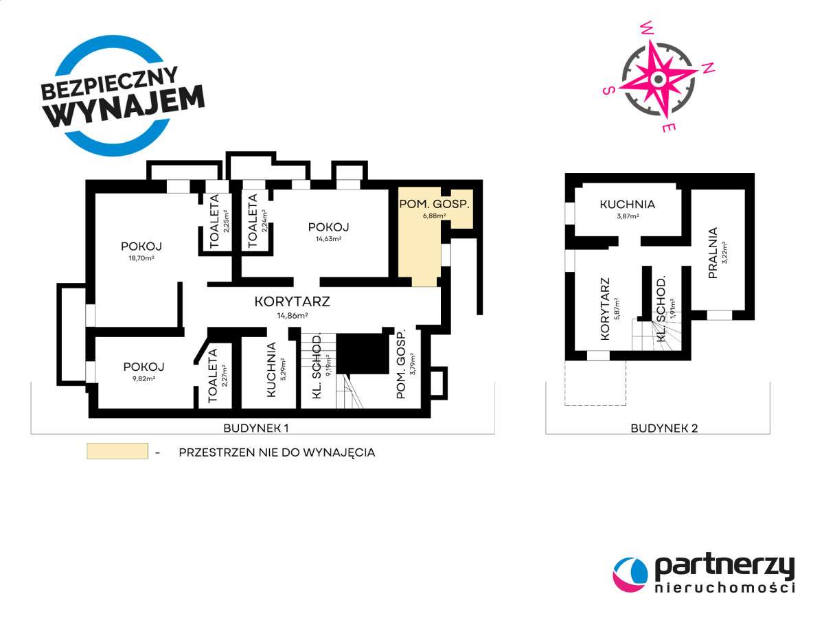 Cały budynek 7 pokoi z prywatnymi łazienkami! - Pełny obrazek: 4/20