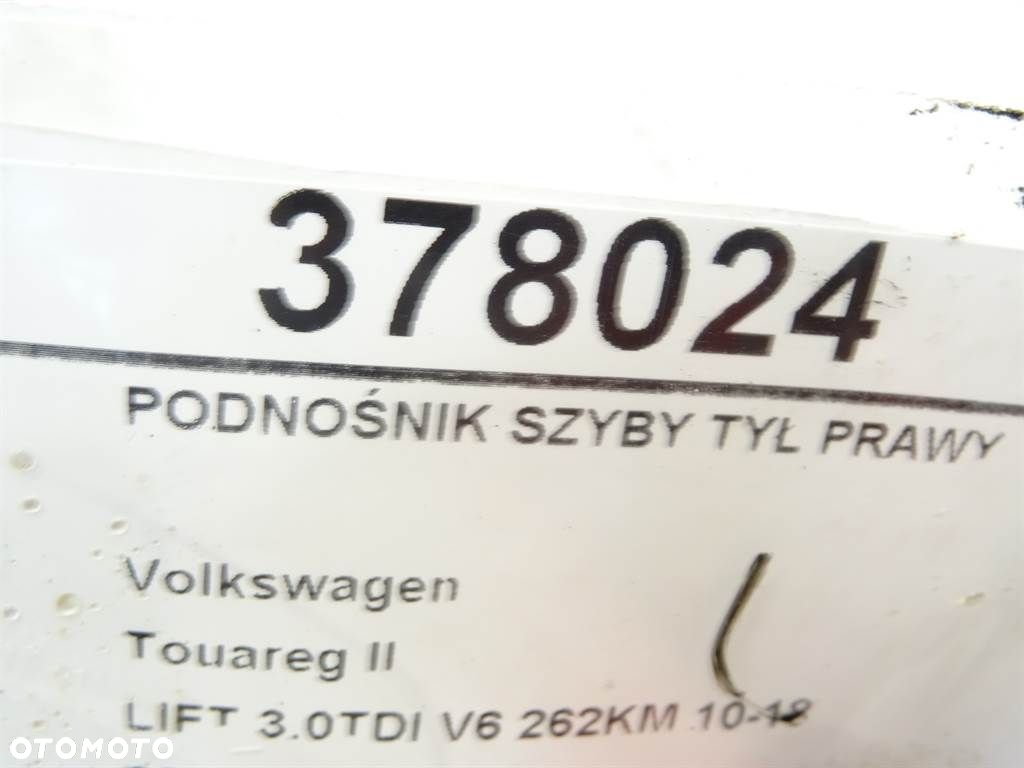 PODNOŚNIK SZYBY TYŁ PRAWY VW TOUAREG (7P5, 7P6) 2010 - 2018 3.0 V6 TDI 193 kW [262 KM] olej - 5